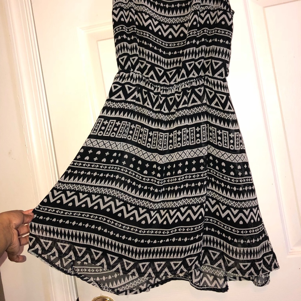 Black & White Sheer See Through Dress